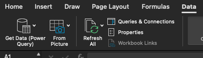 Excel's Data ribbon with the Power Query tools — "Get Data" and "From OData feed" visible.